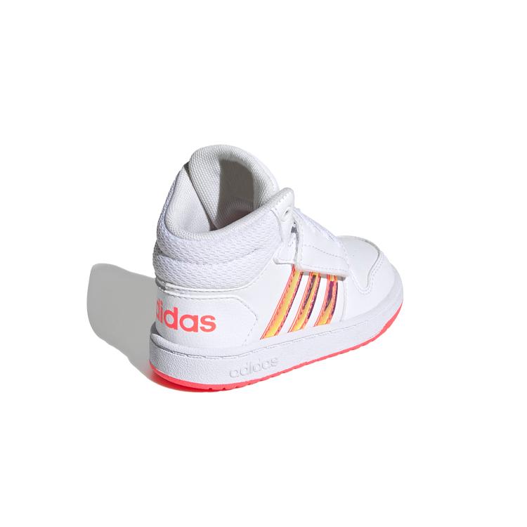 Adidas Neo Hoops 2.0 Mid Slip Resistant Mid top Skateboard Shoes White Pink Infant And Toddler FW7609