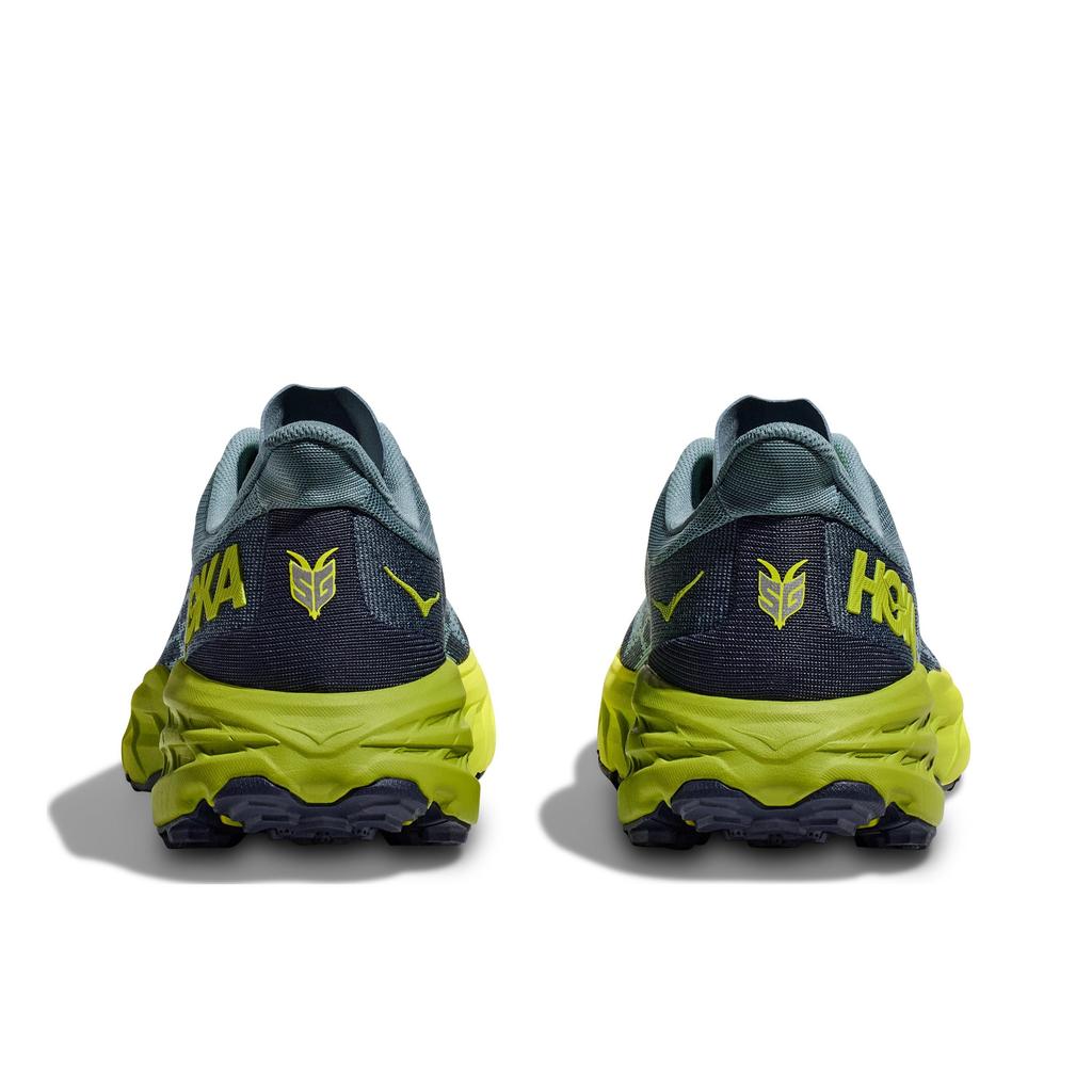 HOKA Speedgoat 5 Stone Blue Citron Men Sneakers Dark-Citron 1123157-SBDCT
