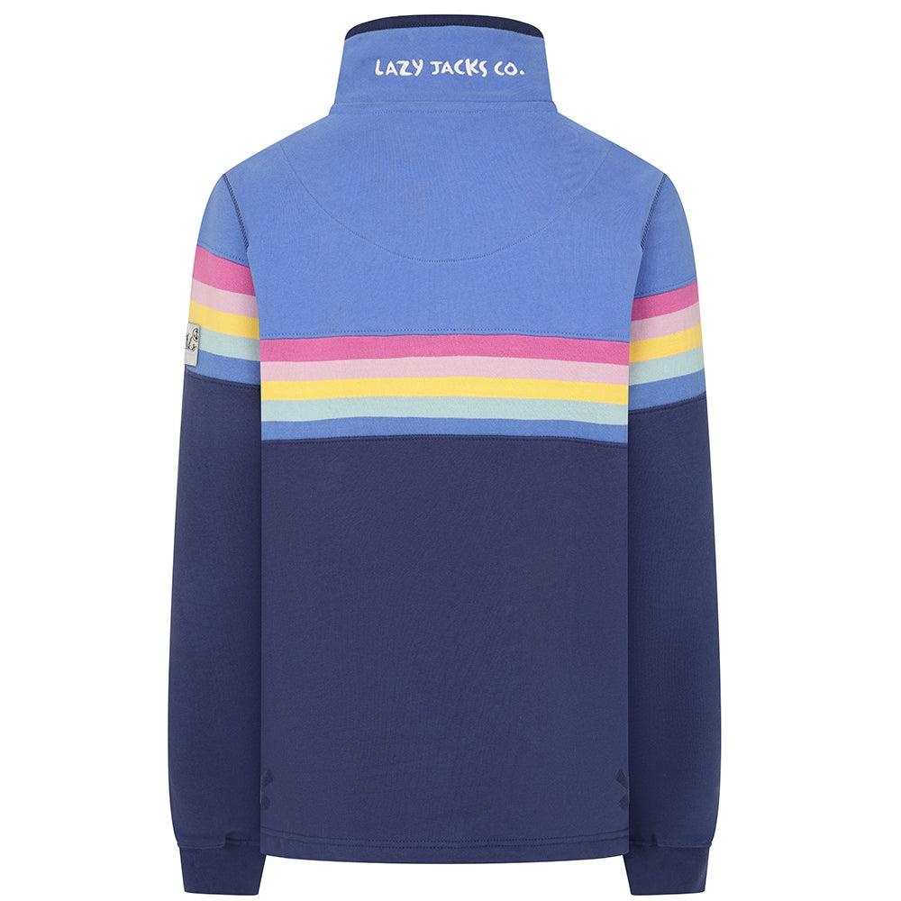 Lazy Jacks Womens/Ladies Prism Button Neck Sweatshirt