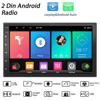 2 Din Android 7 cal samochodowy multimedialny odtwarzacz wideo uniwersalne radio stereo GPS dla volkswagena Nissan Hyundai Kia Toyota 1 + 16 GB