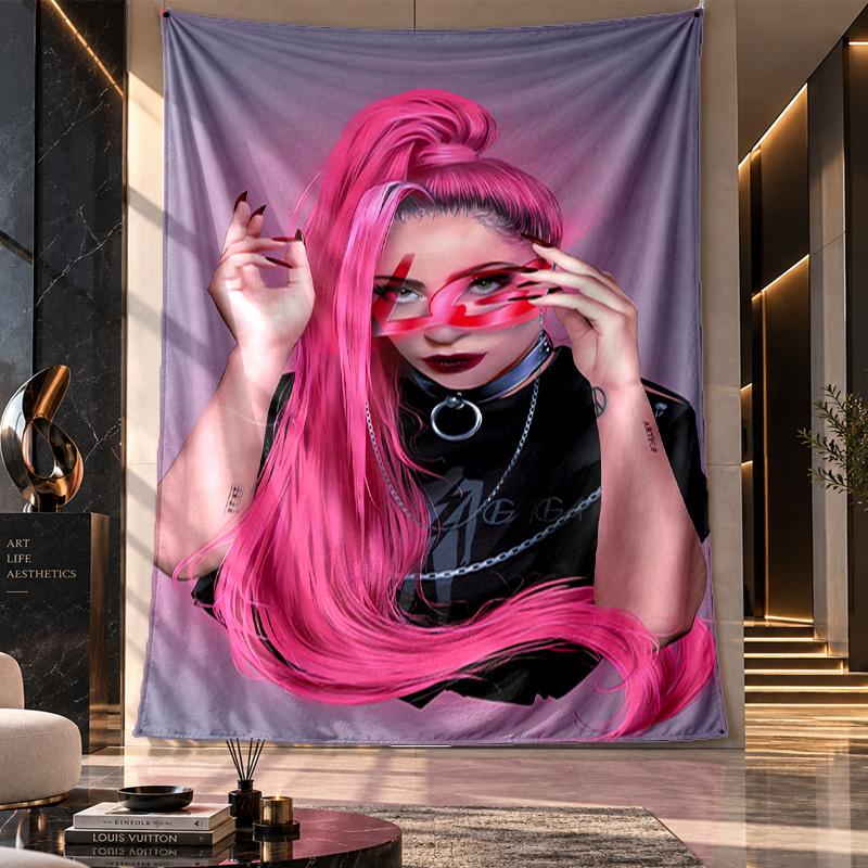 Wall Hanging Tapestry,Lady Gaga Printed Fabric Backdrop For Dorm Room Party Decoration