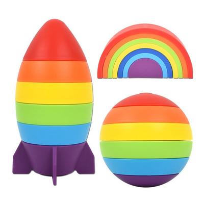 Oz Toy Duhová skládací raketa + Míč + Duhová sada, Mix barev, 1 sada, Korejské dětské produkty