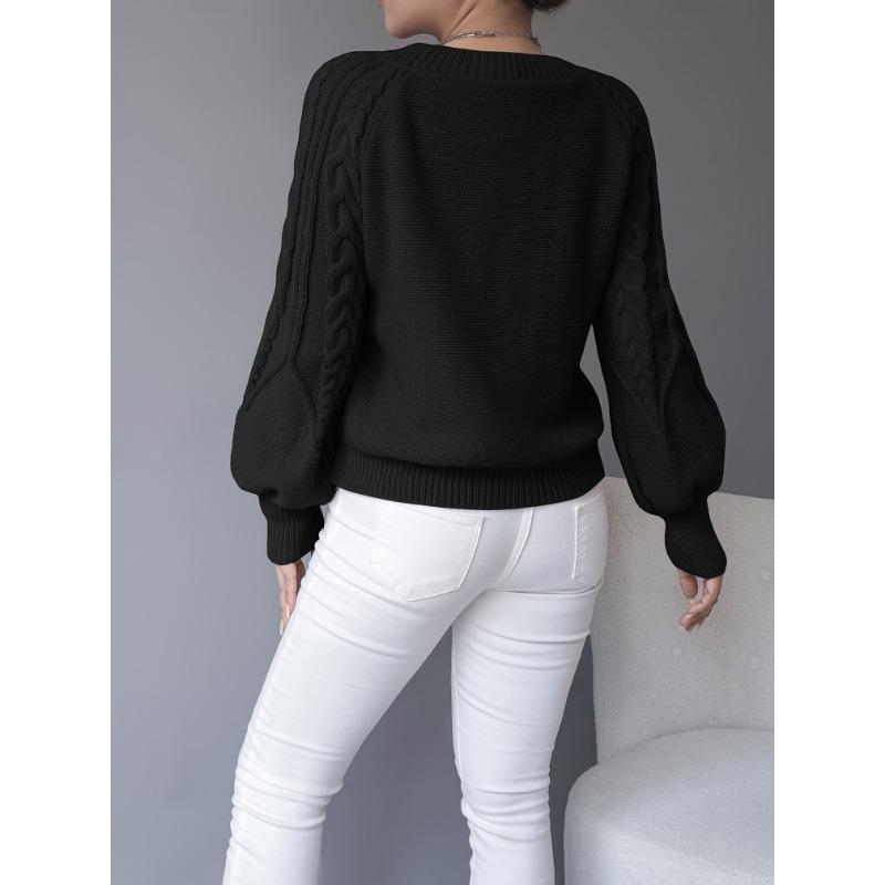 Women'S Chunky Sweater - Beige/Neutral-Toned Sweater for Fall/Winter, Cozy Sweater for Everyday & Formal Outfits, Women'S Sweater Clothing