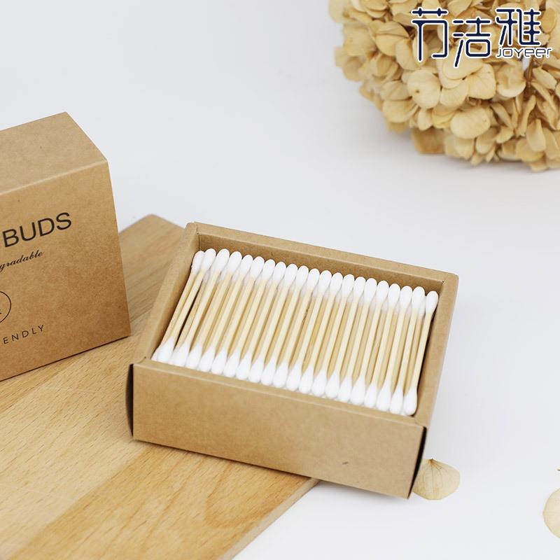 200 Pcs/Box Double Head Bamboo Cotton Buds Wood Stick Cotton Swab For Makeup , Nose Ear Cleaning , Pet Care , Art & Crafts
