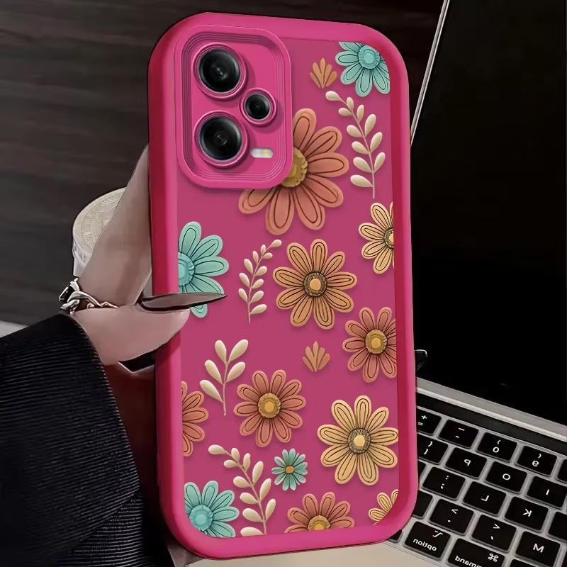 Belle Coque de Téléphone Pétale de Fleur Feuille Pour Redmi Note 13 12 Pro Plus 5G 13 12 Pro 4G 5G 11 10 Pro 12S 5G 11S 10S Redmi 13C 12 5G