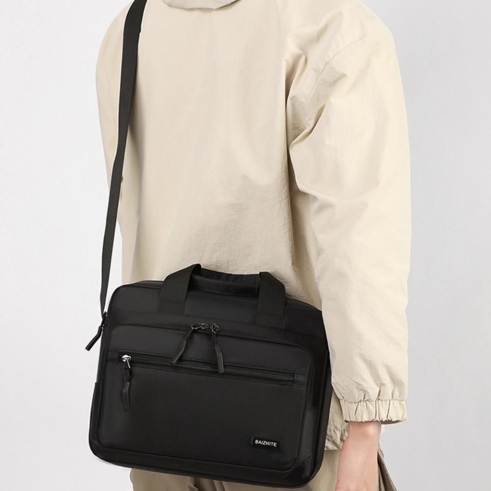 Großvolumige Herren Business-Aktentaschen Oxford-Stoff Umhängetasche Einfache Laptops Handtasche Mann