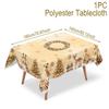 New Snowman Golden Christmas Tablecloth Rectangular Round New Year Tablecloth Elk Xmas Table Flag Cover Table Ornament