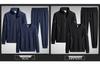 Men's Plus Size Spring Cotton Sportswear: Casual, Breathable Three-Piece Set with Running Cardigan and Round Neck