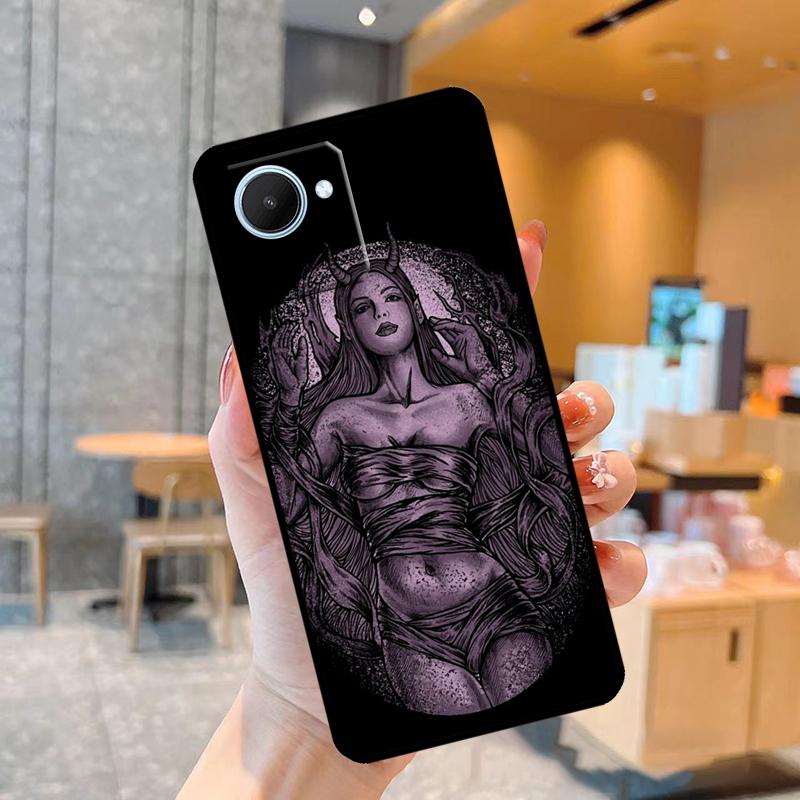 Devil Woman Sexy Girl Witch Case For Realme C55 C33 C31 C35 C30 C11 C15 C25s C21Y GT Neo 5 3T 2T 8 9 10 11 Pro Plus