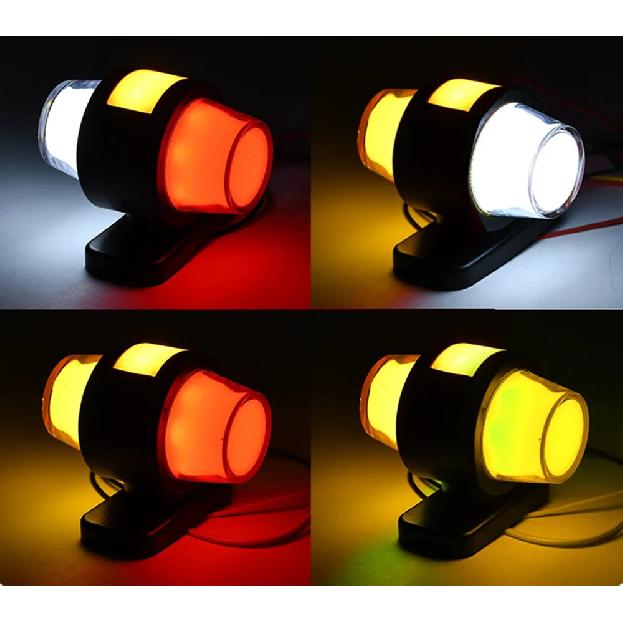 2PCS Double Face with Side Light Lorry Truck Outline LED Lamps Car Side Marker Lights Caravan Indicators Rear Warning Lamp