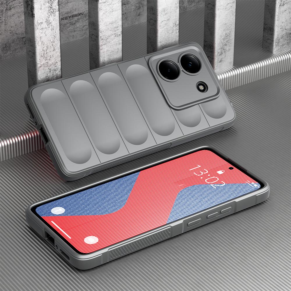 KEYSION Shockproof Matte Phone Case for Xiaomi POCO M7 Pro 5G Anti-skid Soft Silicone Phone Back Cover for Xiaomi POCO M7 Pro 5G