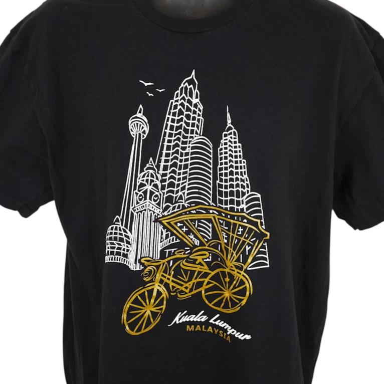 

Kuala Lumpur T Shirt Mens Size Large Malaysia Travel Destination Tee L