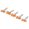 5Pcs 6mm Shank Router Bit Yellow Milling Cutter for Cabinet Door Woodworking Cutter Tools