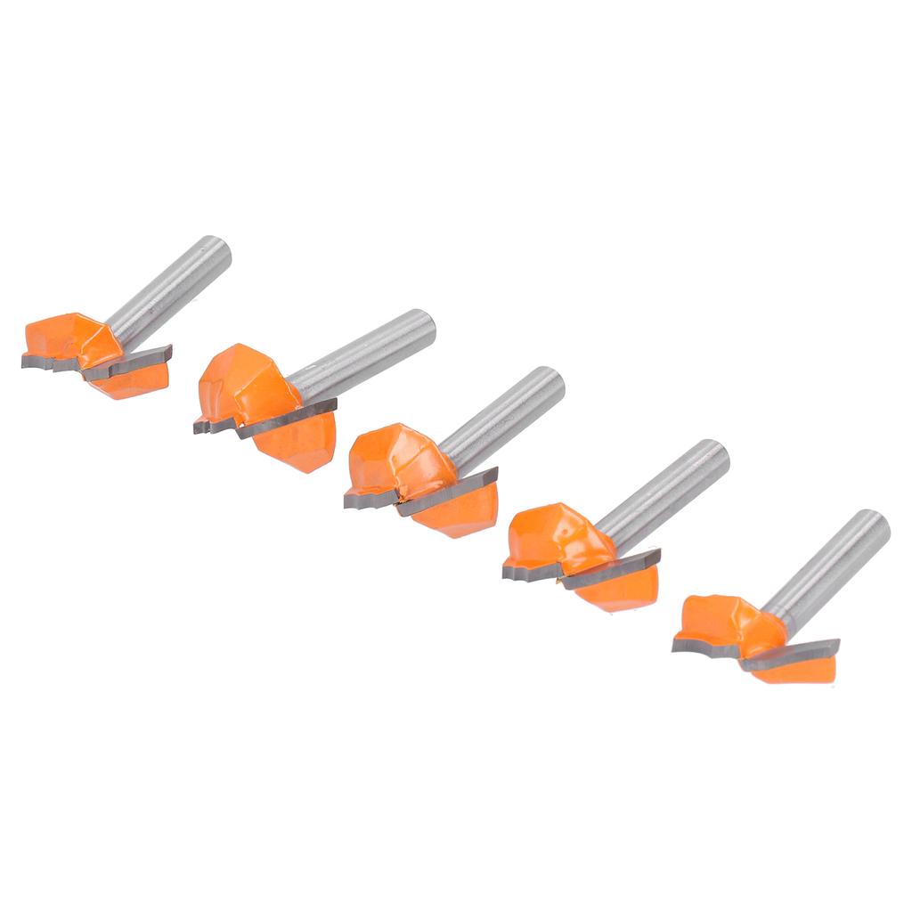 5Pcs 6mm Shank Router Bit Yellow Milling Cutter for Cabinet Door Woodworking Cutter Tools