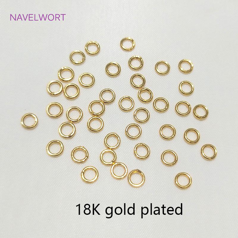 Großhandel 14K/18K Vergoldet Gelötet Geschlossene Ringverbinder Biegeringe Für DIY Schmuckherstellung Zubehör