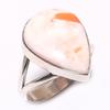 Natural Scolecite Gemstone Handmade 925 Solid Sterling Silver Ring Size 8.5 P9e02