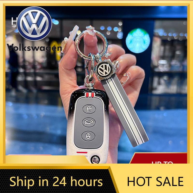 Valve Stems Caps For VOLKSWAGEN VW Zinc Alloy Car Smart Remote Key Case Cover For VW Polo Golf Passat Tiguan Beetle Caddy T5 Up Zg2