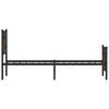 Metal Bed Frame without Mattress Smoked Oak Finish 90x190 cm