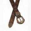Belt men's first layer cowhide print to map high-end business belt factory retro