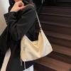 Trendy fashion texture solid color armpit bag women's new spring and summer shoulder bag casual simple messenger bag