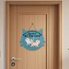 Cat Planning Escape Sign Please Keep Door Closed Wooden Sign Door Hanging Welcome Sign Housewarming Gift for Cat Lovers
