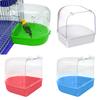 Pet Bird Parrot Transparent Bathing Tub Bathtub Shower Box Hanging Cage Decor
