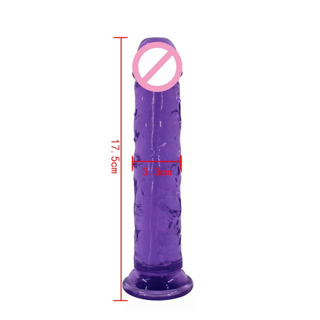 Soft Jelly Dildo Realistic Penis Dick Přísavka Masturbátor Anální Vagina Bod G Sexuální hračky pro dospělé