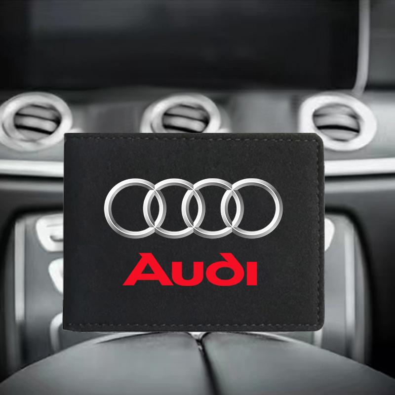 1Pcs Leather Credit Card Case Car Driving Documents Protective Case For Audi B5 B6 B7 B8 B9 A3 8P 8V 8L A5 A6 C6 C5 C7 4F A1 A7 A8 Q2 Q3 Q5 Q7 TT