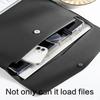 Large Capacity File Organiser Documents Pouches Magnetic Snap Closure Water Resistant Leather Document Folder For Office