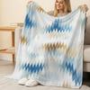 Postpartum Flannel Blanket: Anti-Pilling, Soft & Skin-Friendly, Minimalist Geometric Design, All-Season Home Warm Throw for Daily Relax