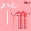 1set Bridal Shower Straws Love Heart Drinking Straw Bride To Be Wedding Decoration Bachelorette Hen Party Supply Team Bride Gift