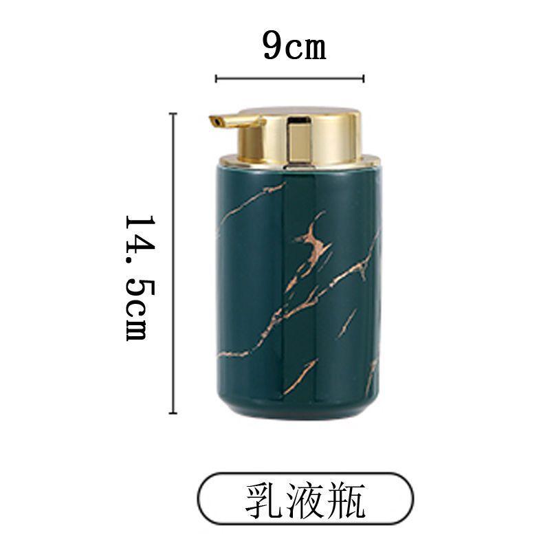 Exquisite ceramic press bottle lotion hand sanitizer separate bottle Luxury hotel shower gel shampoo separate empty bottle