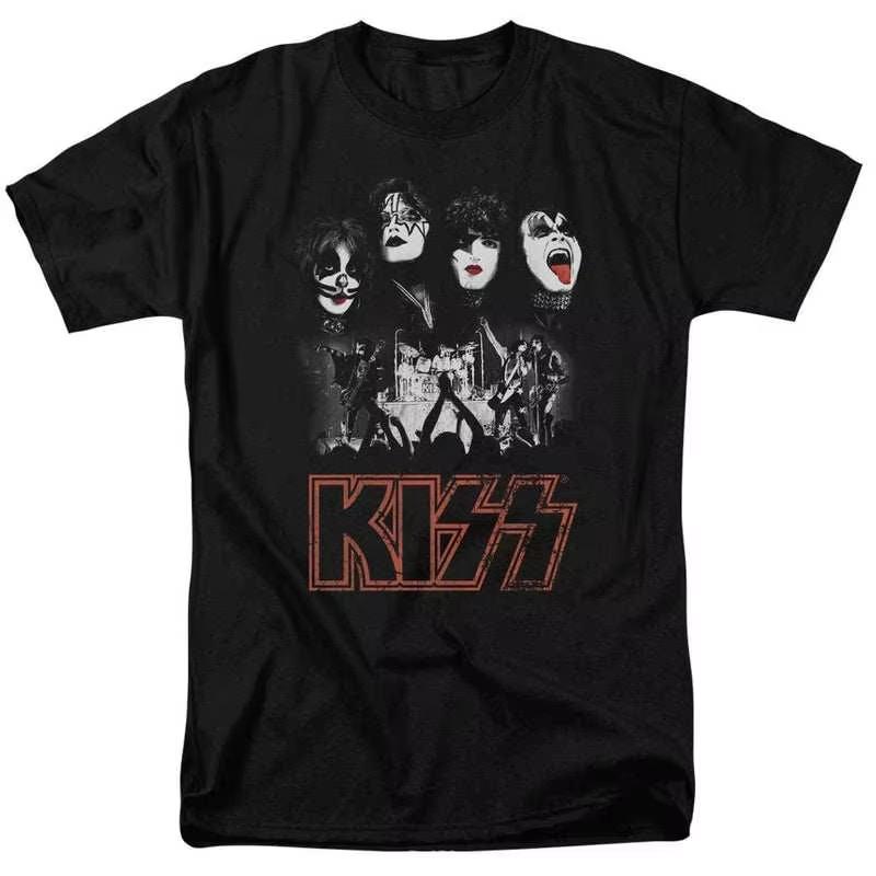 2026 KISS Rock Punk American Street Style Oversized Vintage Heavyweight Cotton Ins Y2K Women And Men T-Shirt