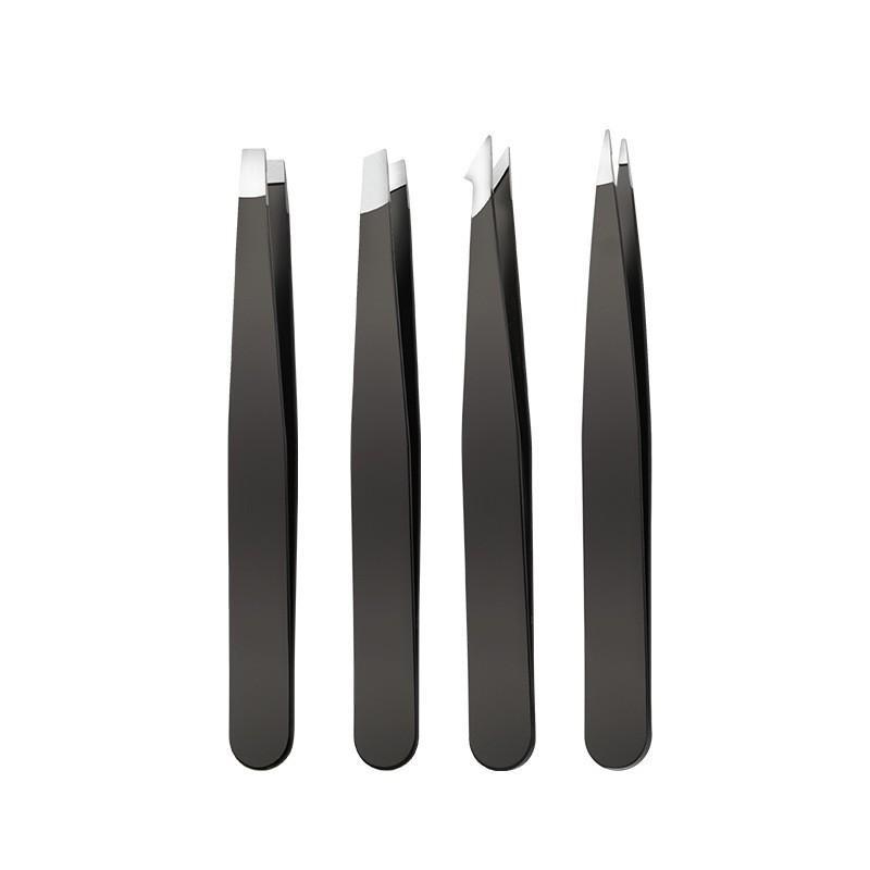 Stainless Steel 1/2/4 Piece Tweezer Set With Precision Tips Non Slip Handle Perfect For Eyebrow Shaping Facial Hair Removal