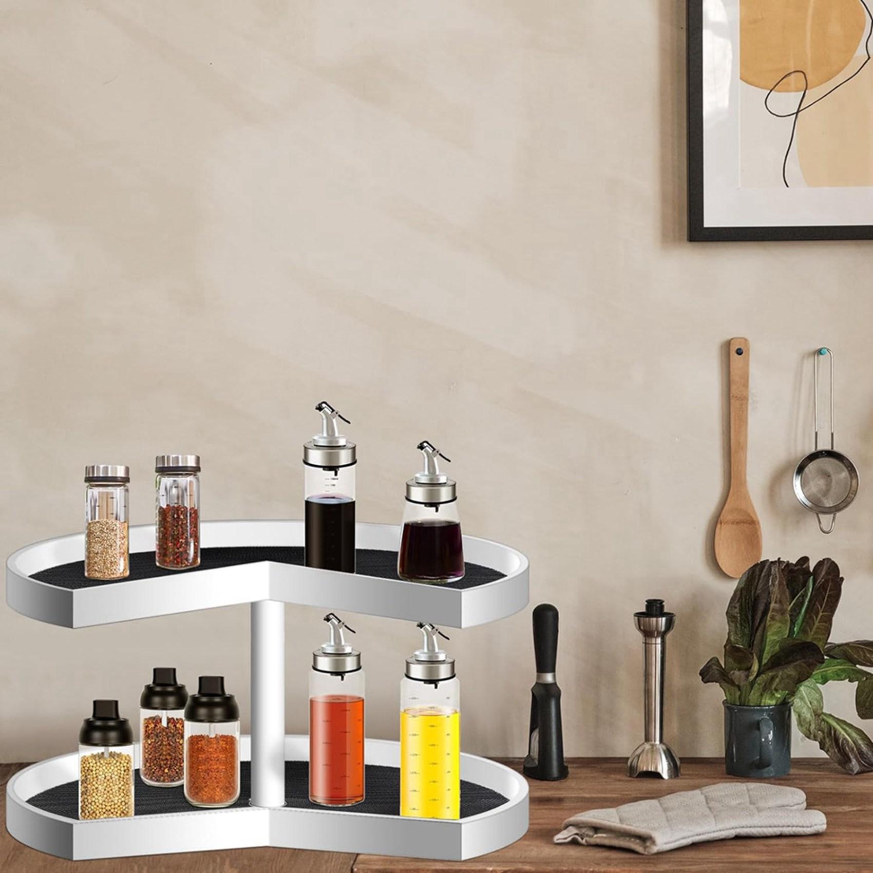 4 Pcs Lazy Shelf Liner Circle Kitchen Liners Non Adhesive Kitchen Cabinet Liners Non Slip Non Skid Fridge Mats чёрный