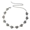 Waist Metal Classic Chain For Women With Heart Pendant And Floral Design For Fashion Accessory