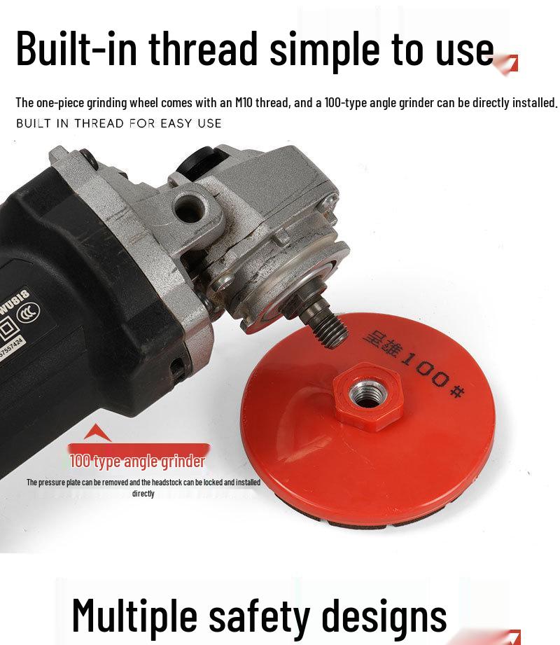 Ettstykke Marmorstein Flis Polering & Avgrading Slipeskive for Vinkelsliper