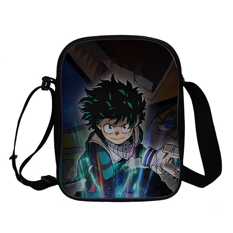 My Hero Academy Pattern Customized Student School Bag Full Color Backpack Double Shoulder Bag Travel Bag