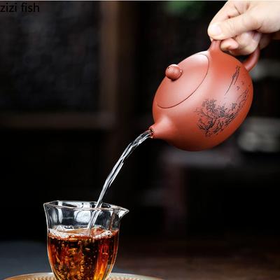 Yixing Purple Clay Teapot Tea Kettle 420ml Teapot Home Teaware Teas Maker Tea Making Tool Handmade Teapots Teas Infuser