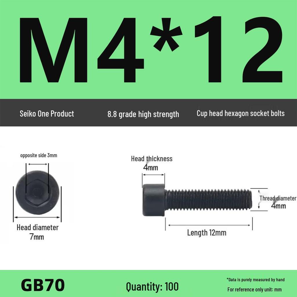 8.8 High-Strength Socket Head Cap Screw Bolt (M4-M16)