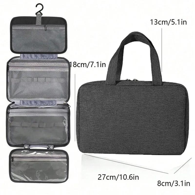 Waterproof Hanging Hook Toiletry Bag Large Folding Handbag Travel Makeup Cosmetic Razor Storage Organizer Case Bathroom Supplies