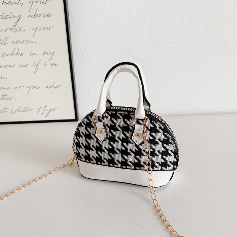 Shell Bag For Kids With Pu Material And Color Block Design For Daily Use