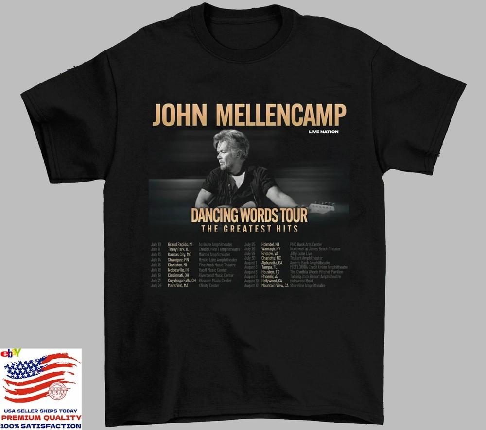 

The Greatest Hits John Mellencamp Dancing Words Tour T Shirt Unisex T-Shirt S разноцветный