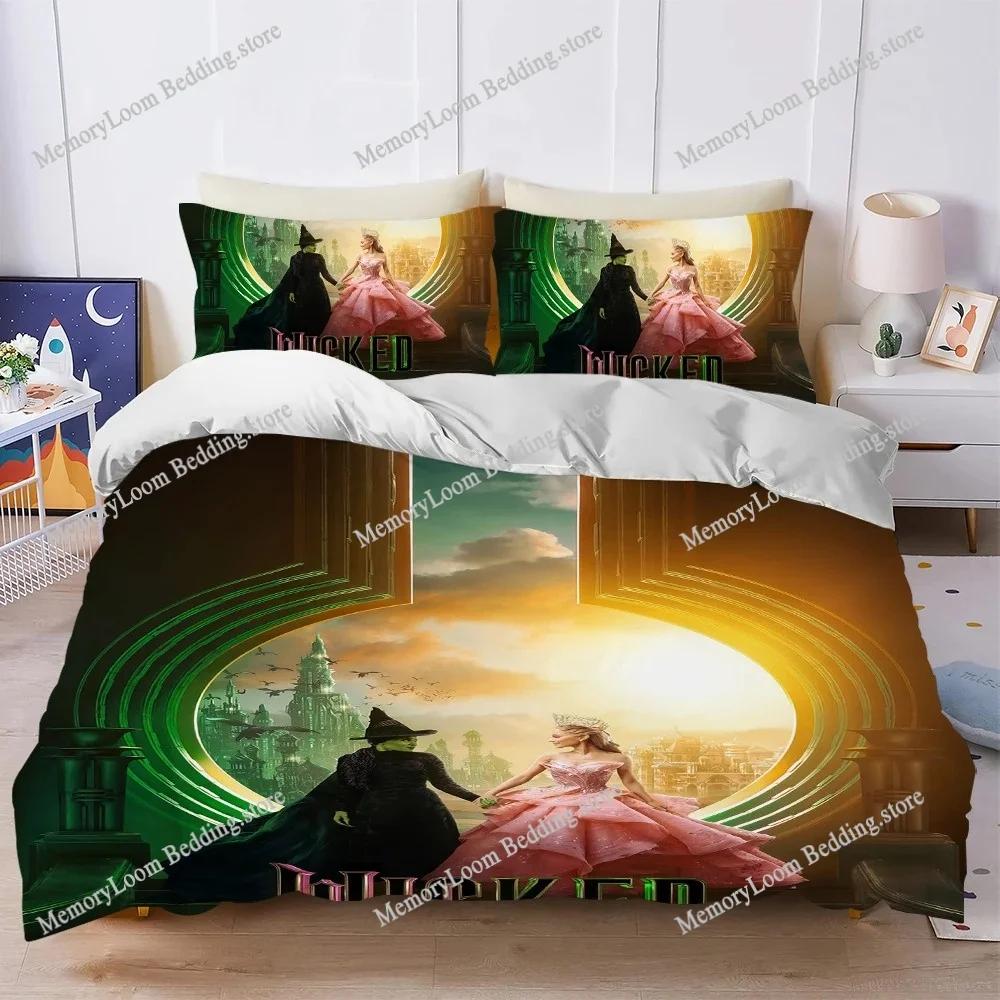 Movie W-Wicked Duvet Cover Set Home Style Bedding Soft Laundry Cotton Bed Student Dormitory Gift Home Textileextile741