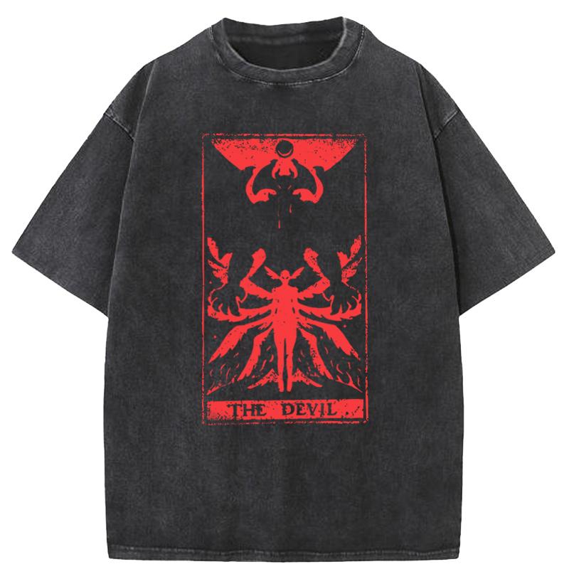 Summer Mens Tshirt Devil Tarot Debiruman Devilman Crybaby Japan Anime Tee Shirt Harajuku Manga TShirts Cotton Clothing Shirts