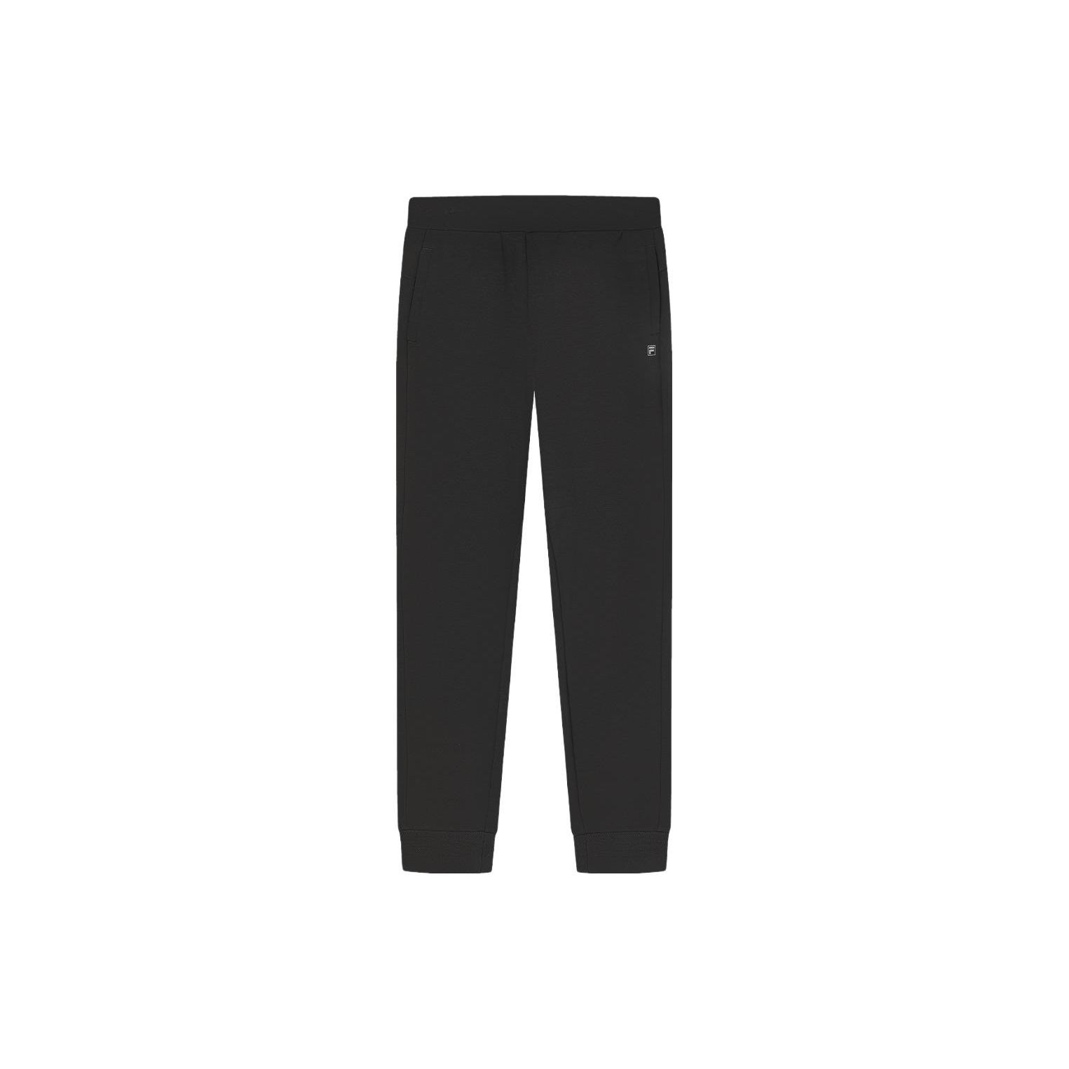 

FILA Solid Logo Mid-Waist Tapered Knit Sports Pants Women bottoms Black F11W344605F-BK S