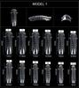 kads 120 ks Nástavce na nehty pro rychlou tvorbu plísní Dvojité umělé nehty Opakovaně použitelné čiré nástroje na manikúru pro prodloužení Poly Nail Gel Nail Art