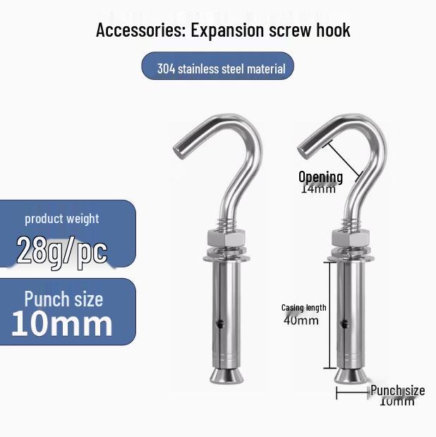 304 Stainless Steel Anti-Slip Outdoor Clothes Drying Chain & Quilt Clothesline