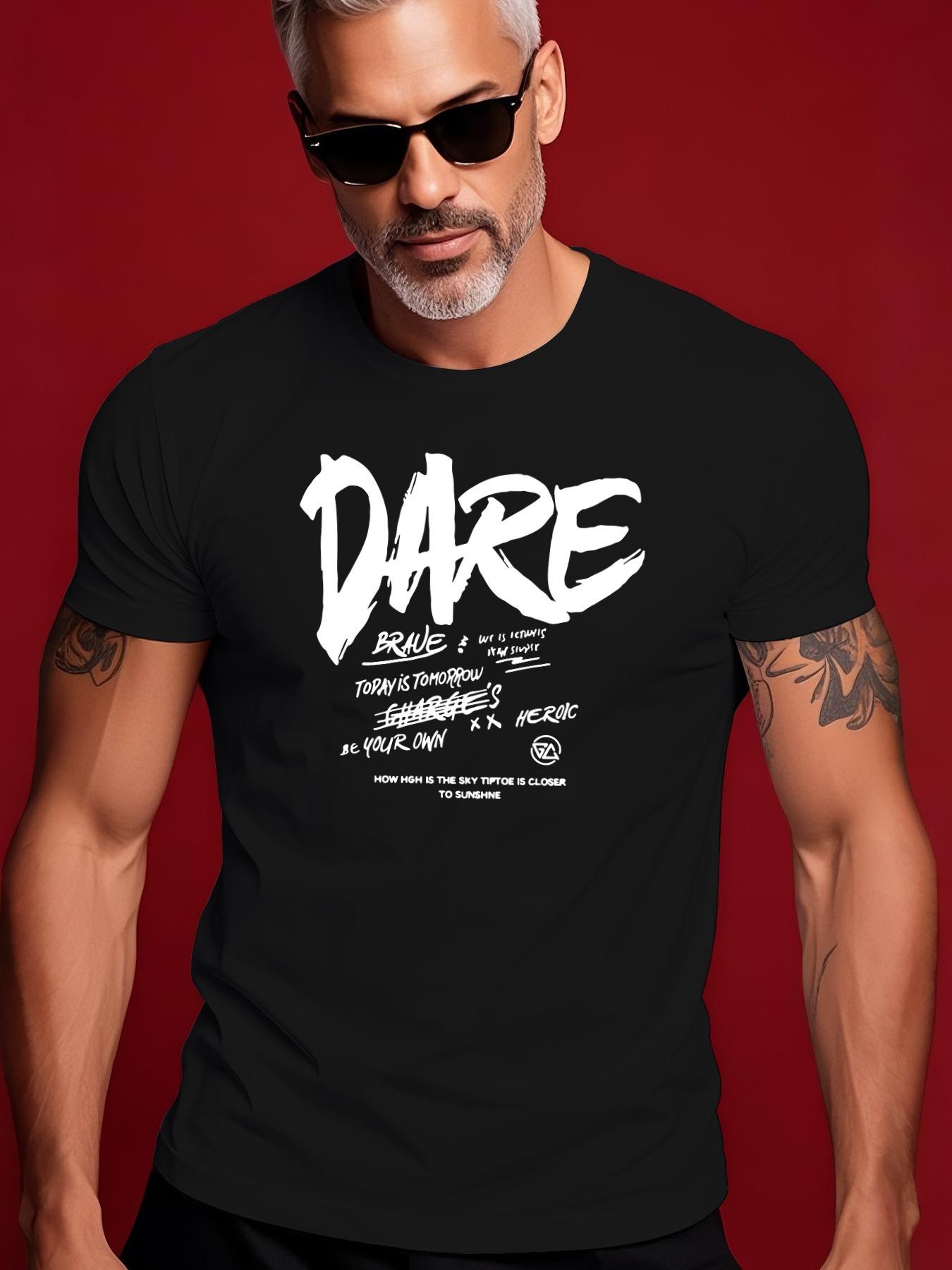 DARE Urban Streetwear Tshirt - Bold DARE Graphic Tee in... XL