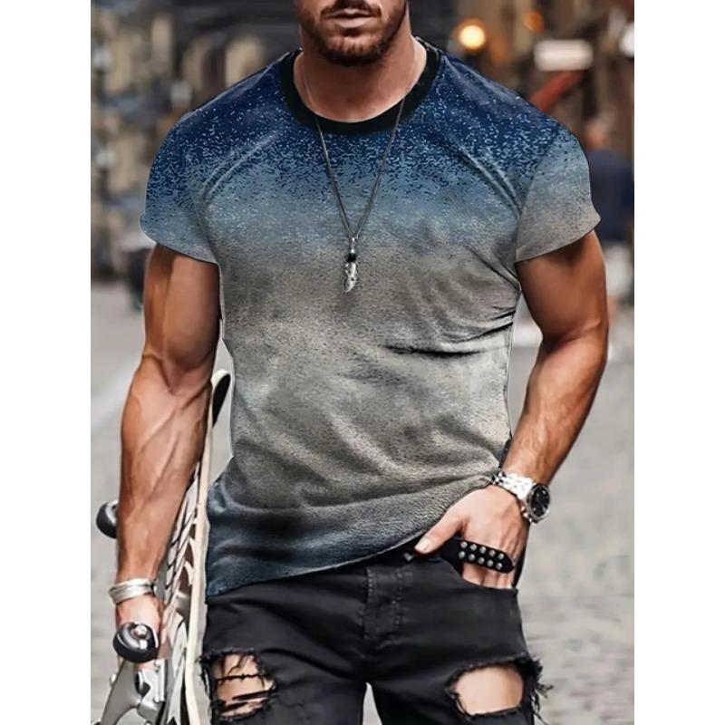 Summer New Classic Retro Fashion 3D Printed T Shirt Harajuku Men's Personality Street Cool Hip Hop Round Nec Short Sleeve Tops